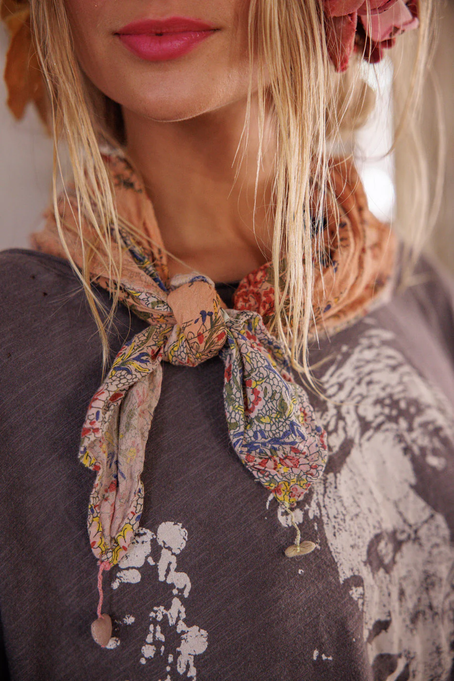Agathe French Floral Scarf - Image 2