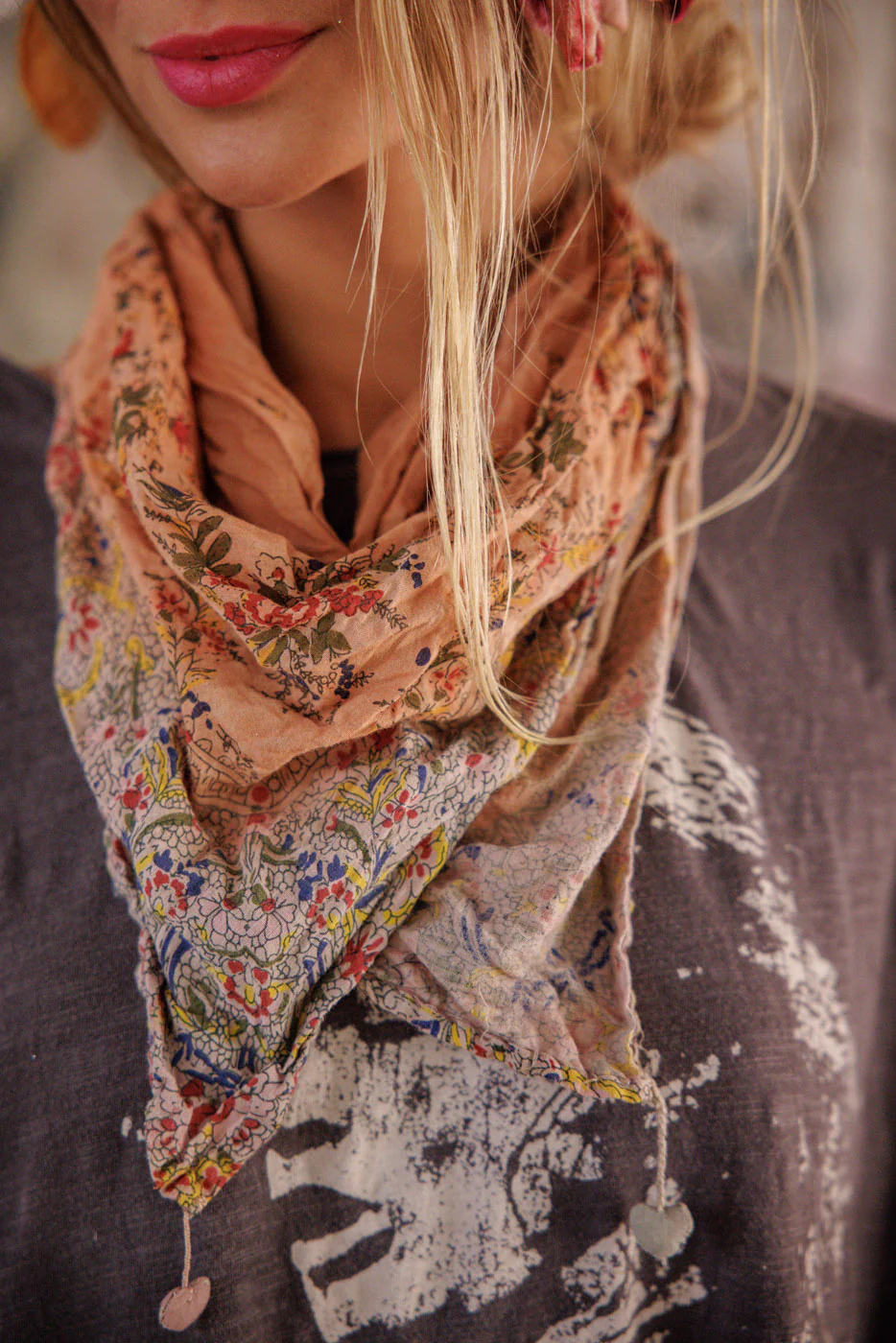 Agathe French Floral Scarf - Image 3
