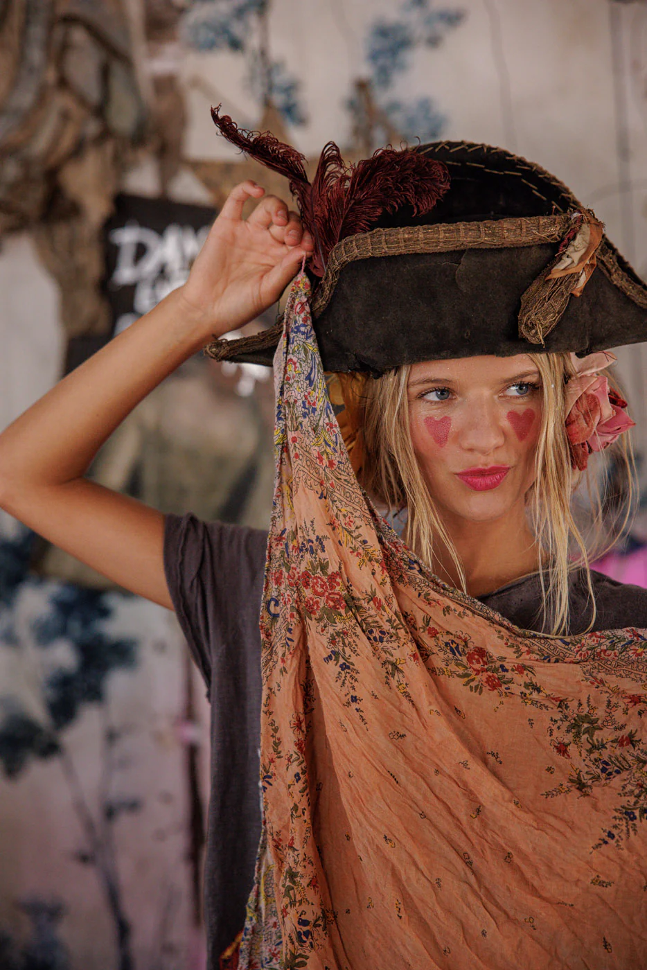 Agathe French Floral Scarf - Image 5