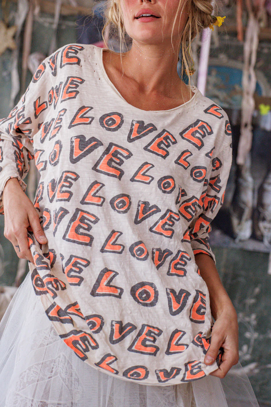 All Over Love Print Viggo Tee - Image 3