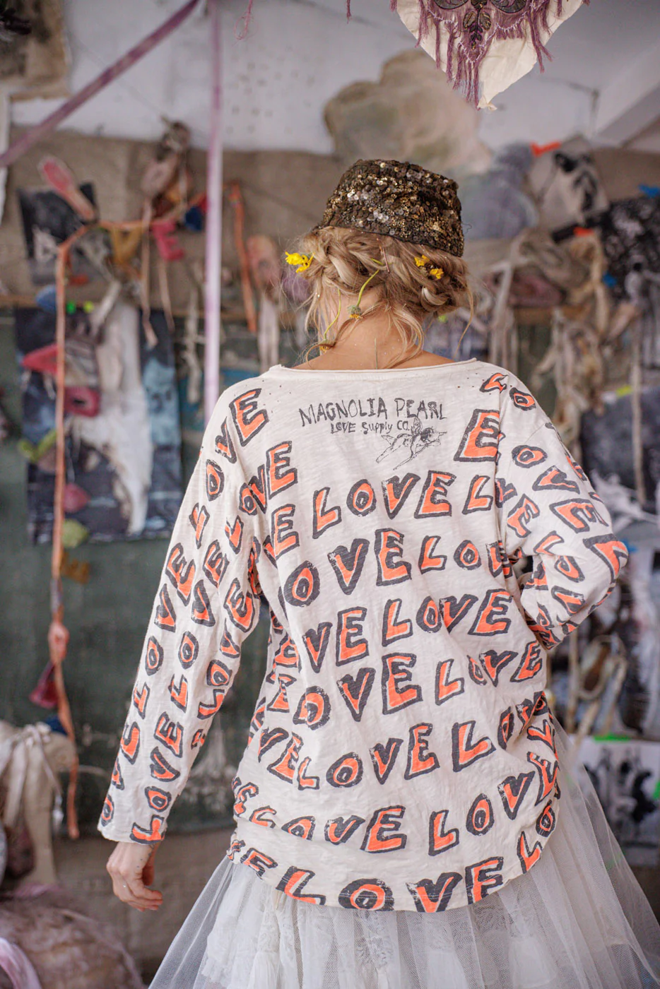 All Over Love Print Viggo Tee - Image 4