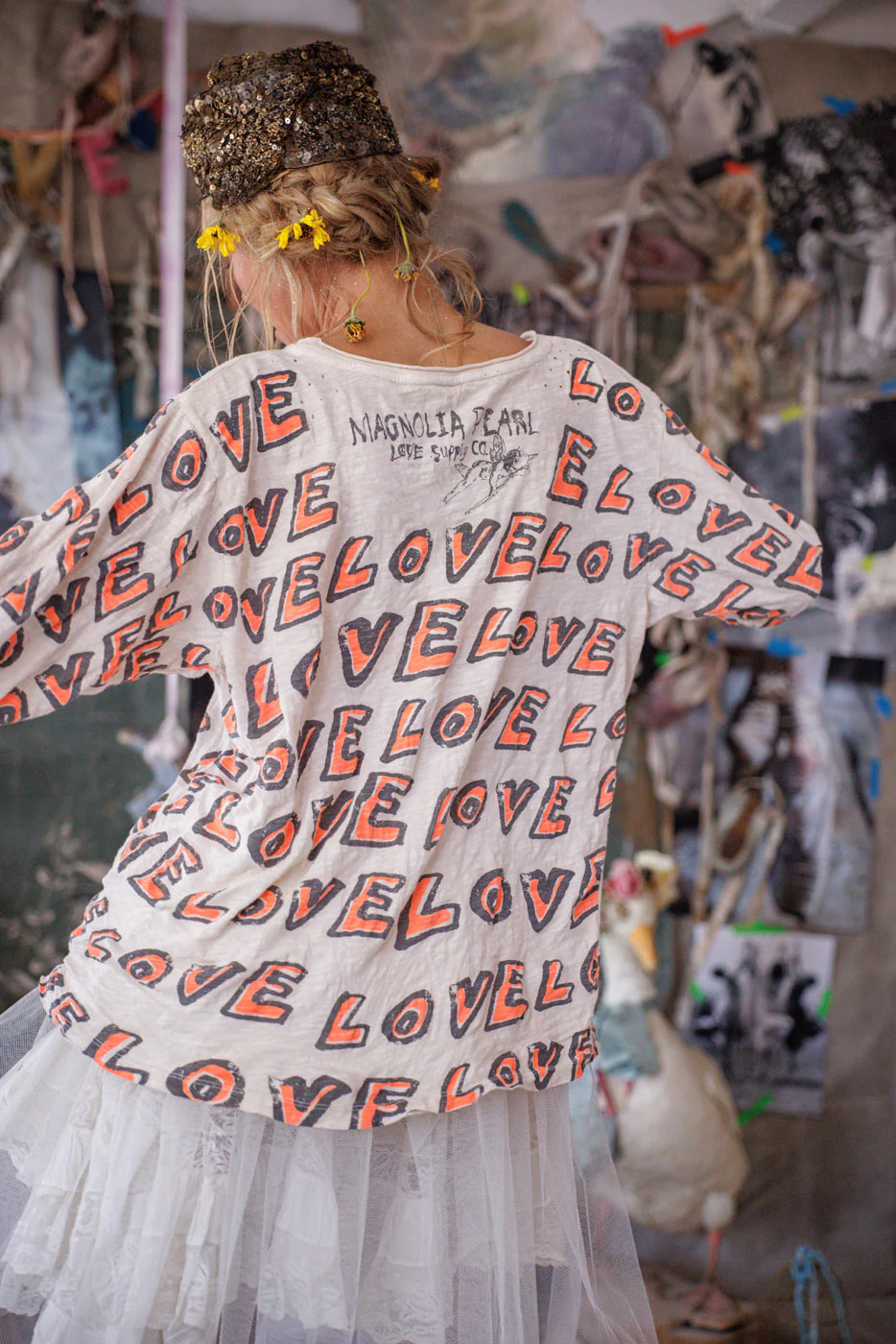 All Over Love Print Viggo Tee - Image 5