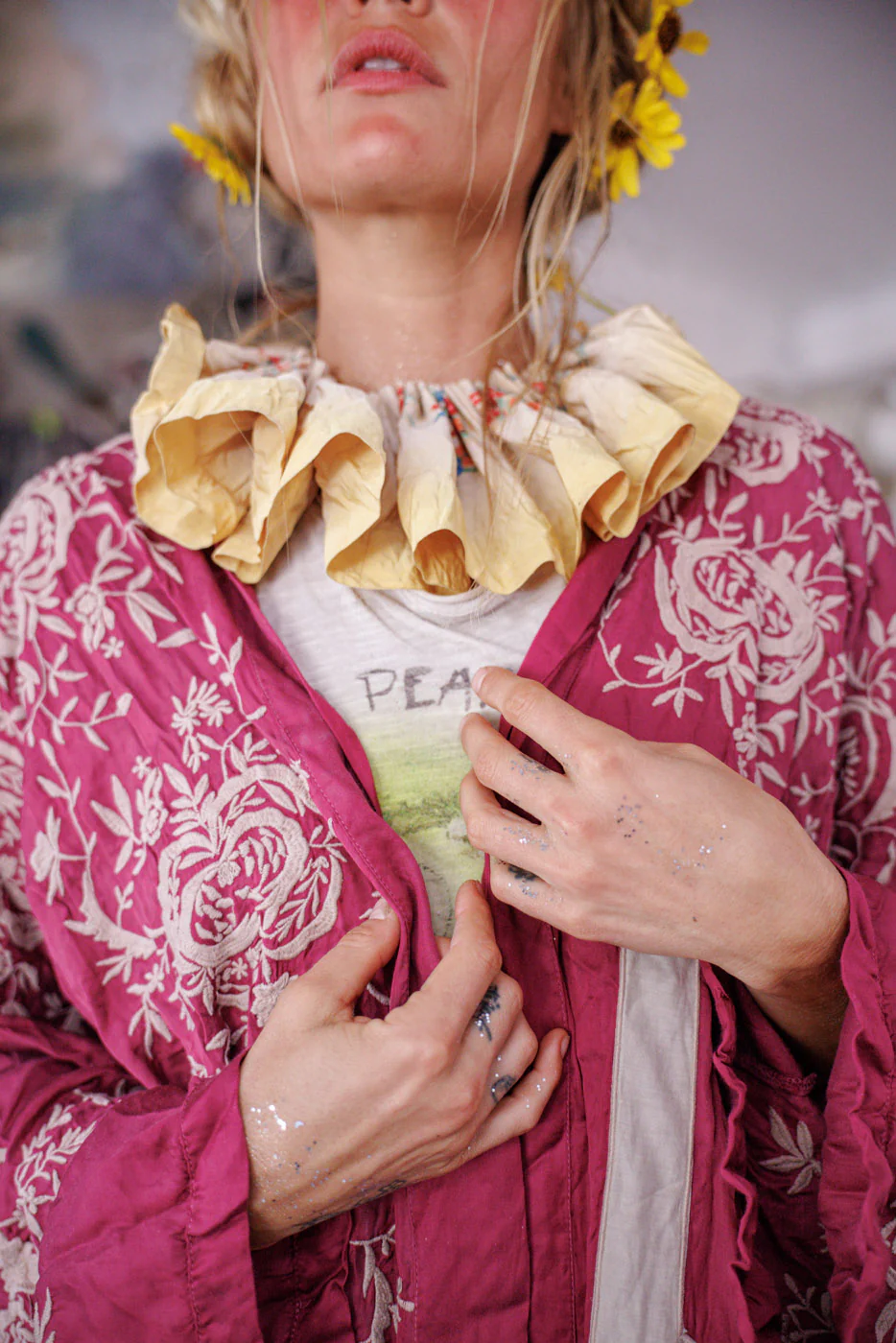 Appliqué Blessed Kimono - Image 3