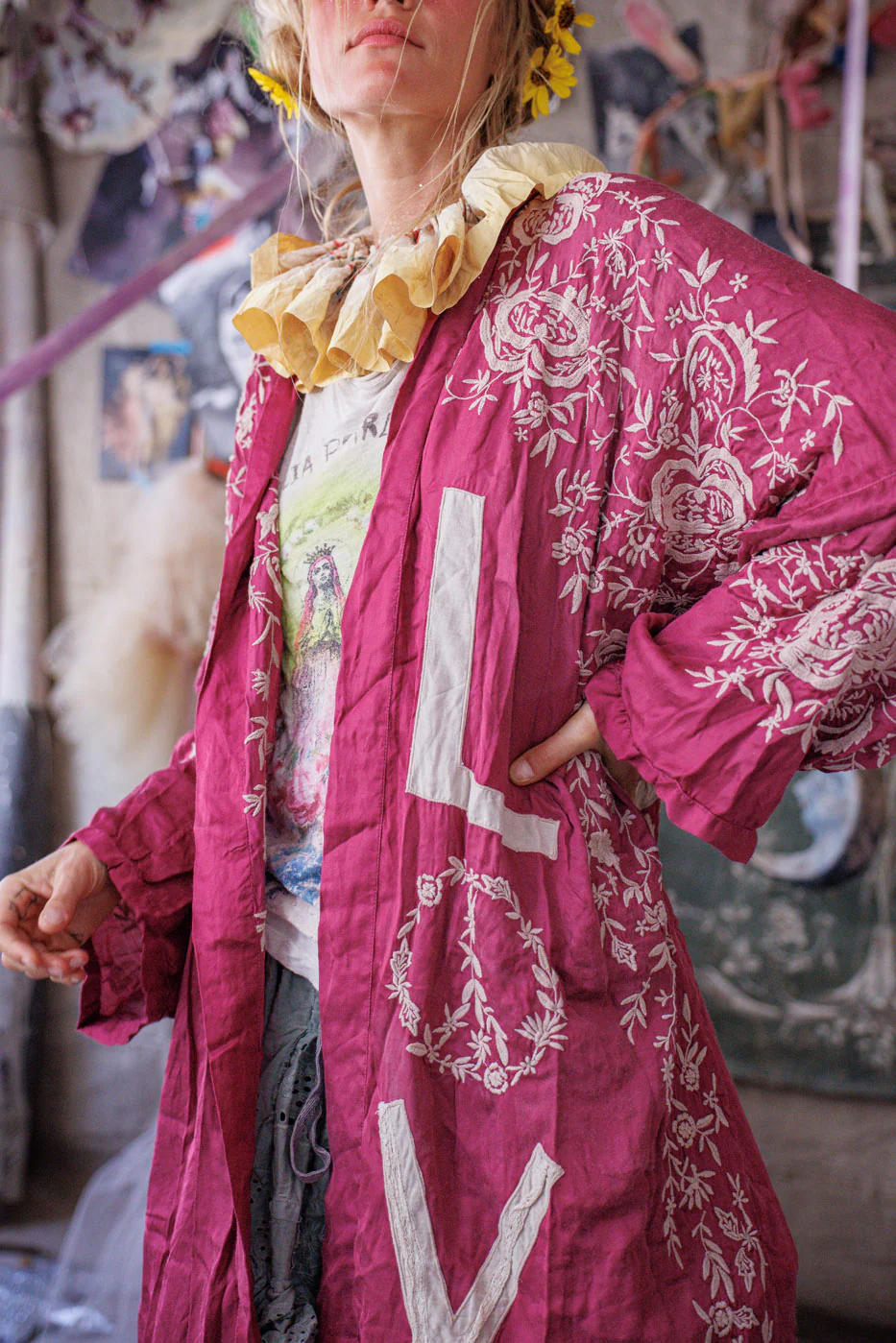Appliqué Blessed Kimono - Image 4