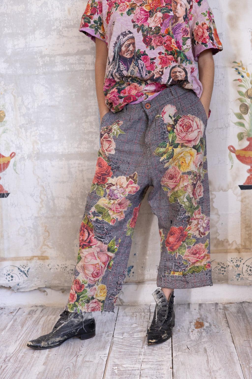 Appliqué Flower Miner Pants - Image 3