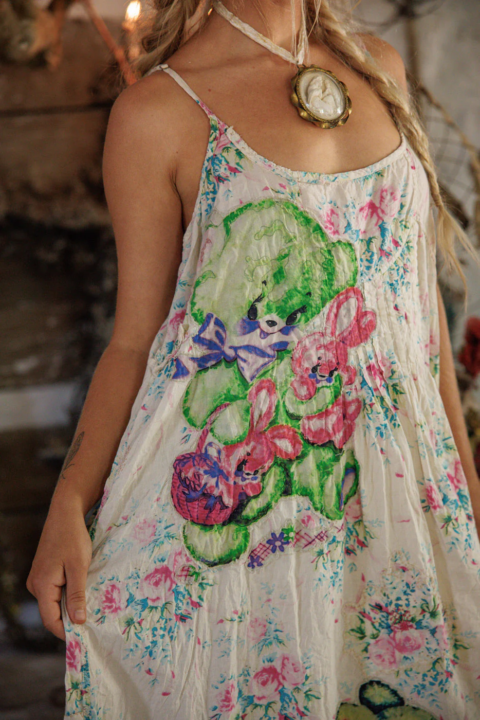 Appliqué Vianney Slip Dress - Image 3