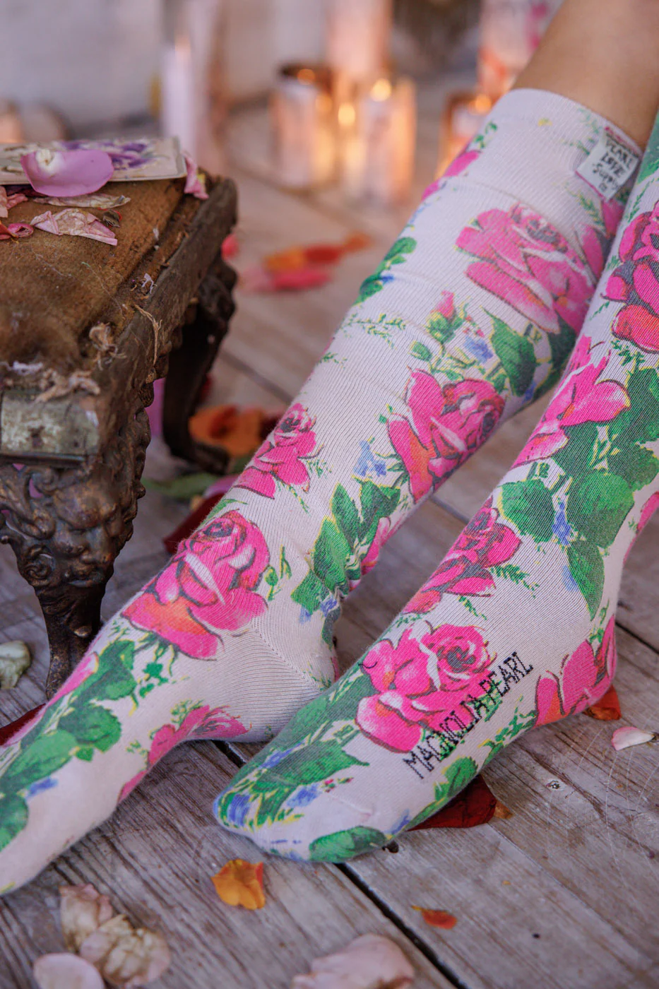 Big Rose OTK Socks - Image 3