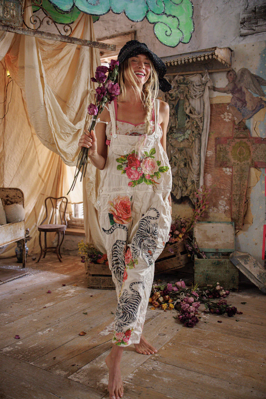 Birch Floral Love Overalls - Image 2