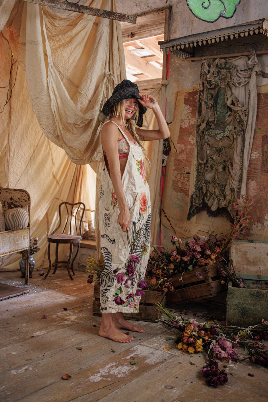 Birch Floral Love Overalls - Image 3