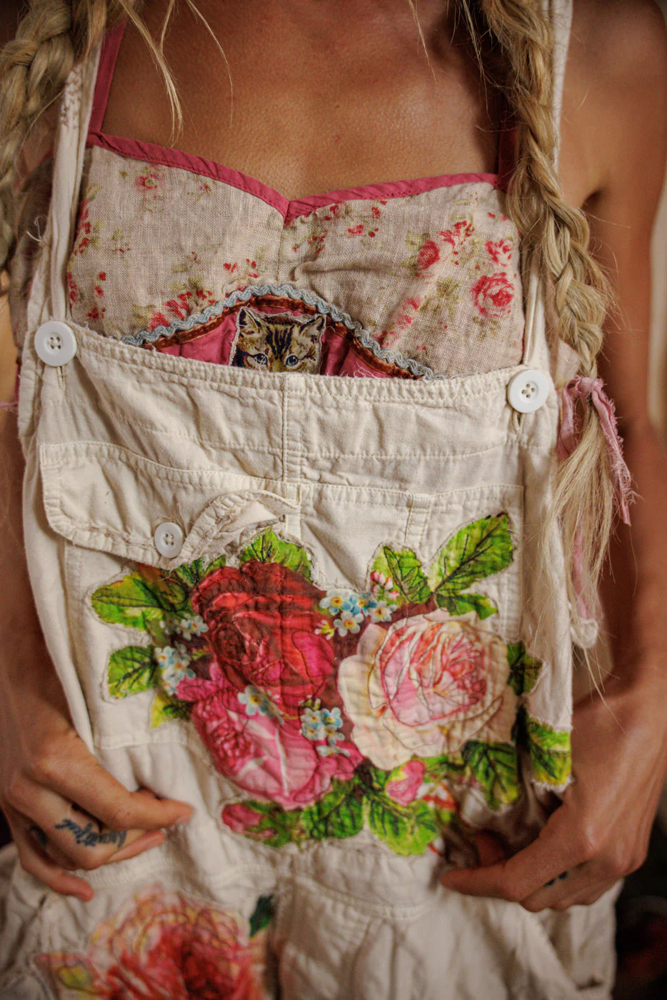 Birch Floral Love Overalls - Image 9