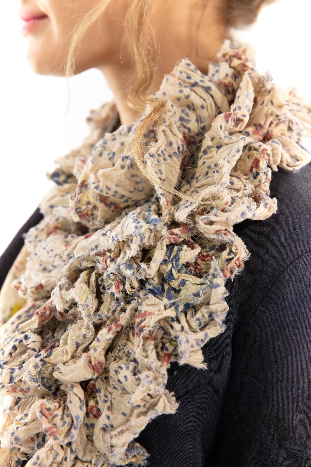 Block Print Ruffle Movina Jabot - Image 3