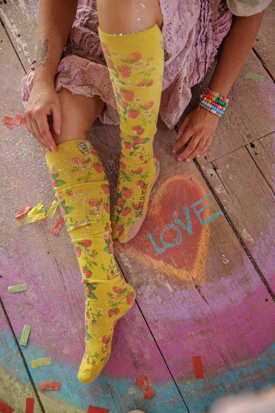 Blossom Berry OTK Socks - Image 2