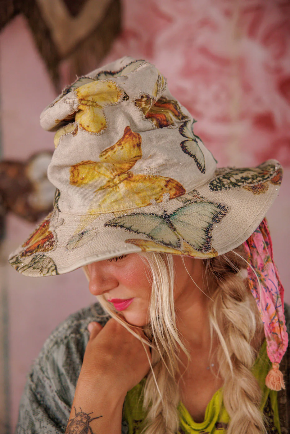 Butterfly Appliqué Hat - Image 3
