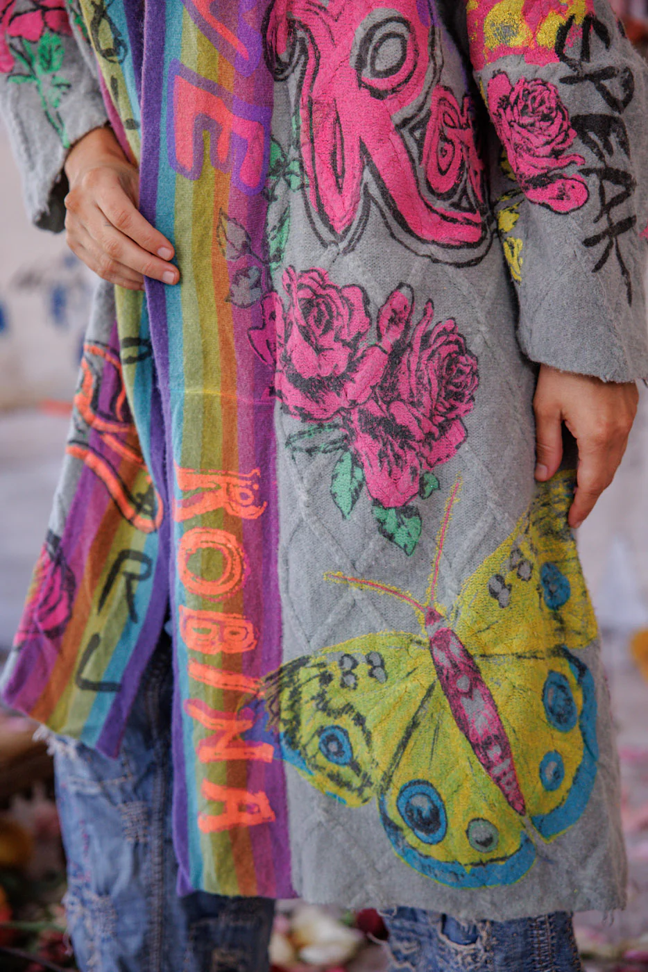 Cable Knit Graphics Kimono - Image 17