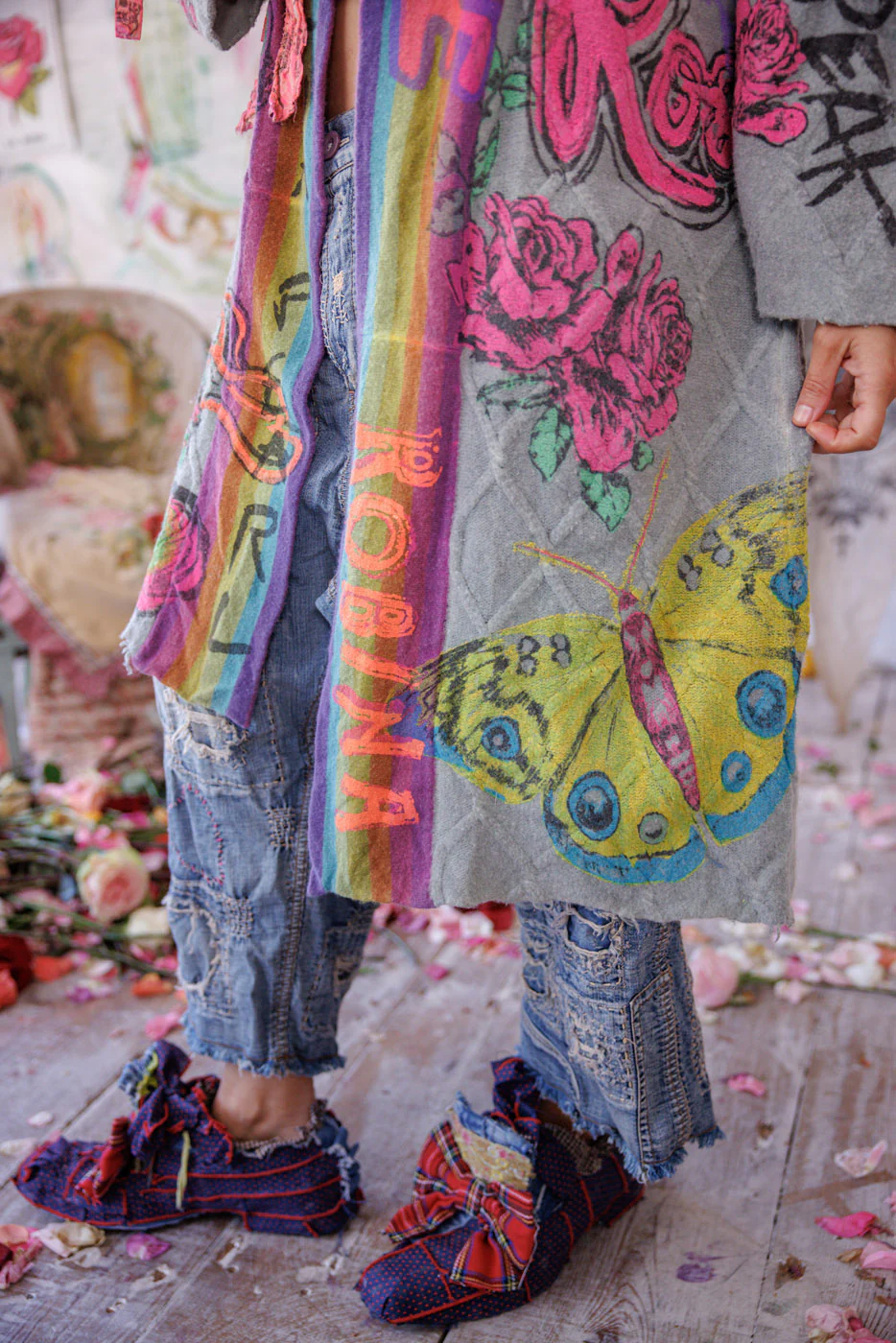 Cable Knit Graphics Kimono - Image 4