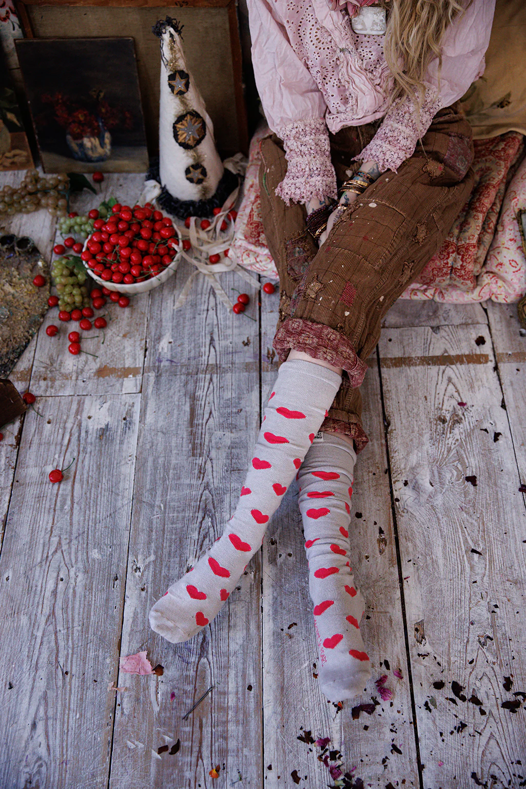 Candy Heart OTK Socks - Image 2