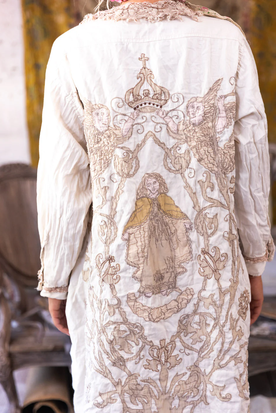Leola Embroidered Smock Coat - Image 6