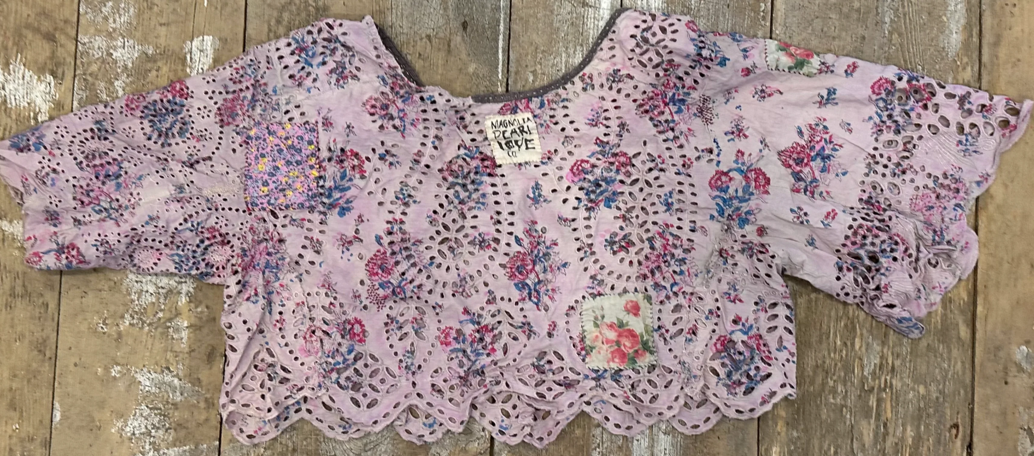 Cropped Eyelet Blouse - Image 2