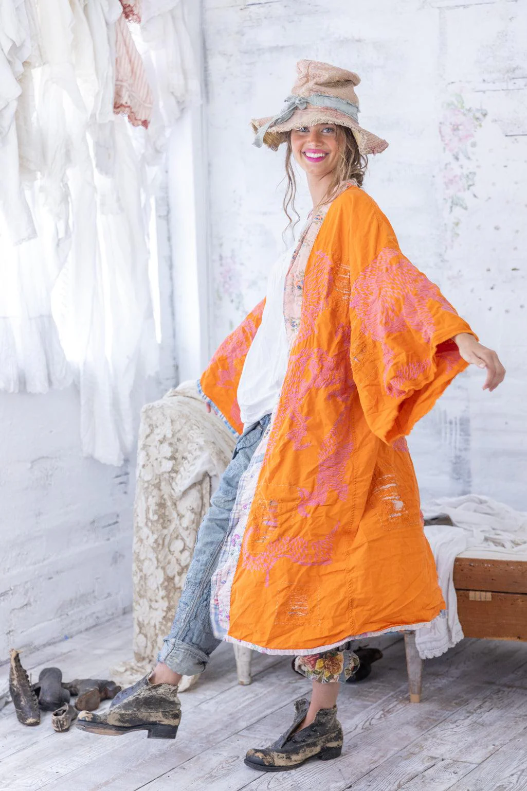 Dharma Dragon Embroidered Kimono - Image 2