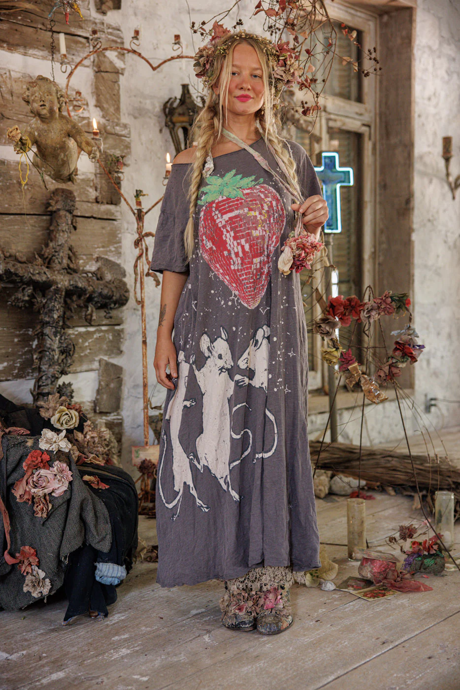 Discotheque Fraises Tee Dress - Image 3