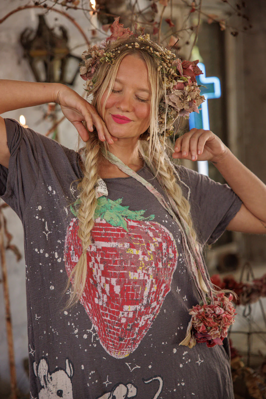 Discotheque Fraises Tee Dress - Image 4