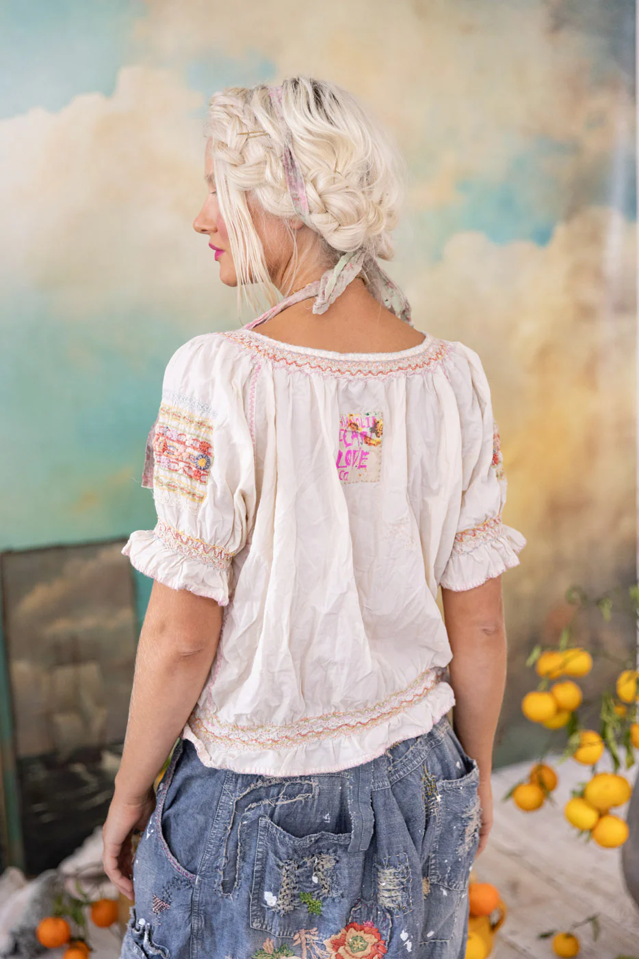 Embroidered Chrissy Folk Blouse - Image 5