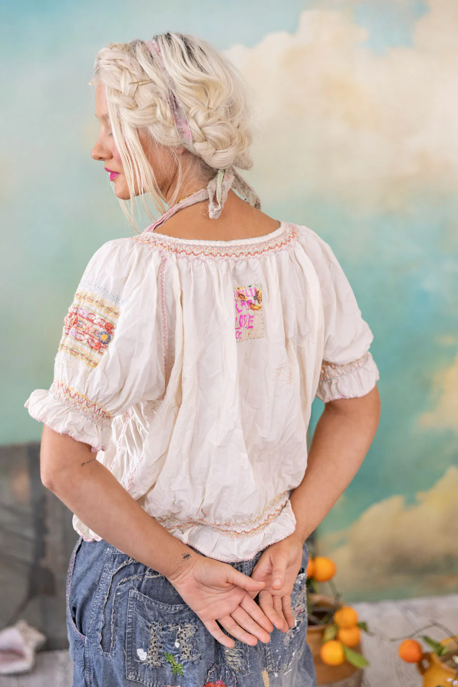 Embroidered Chrissy Folk Blouse - Image 6
