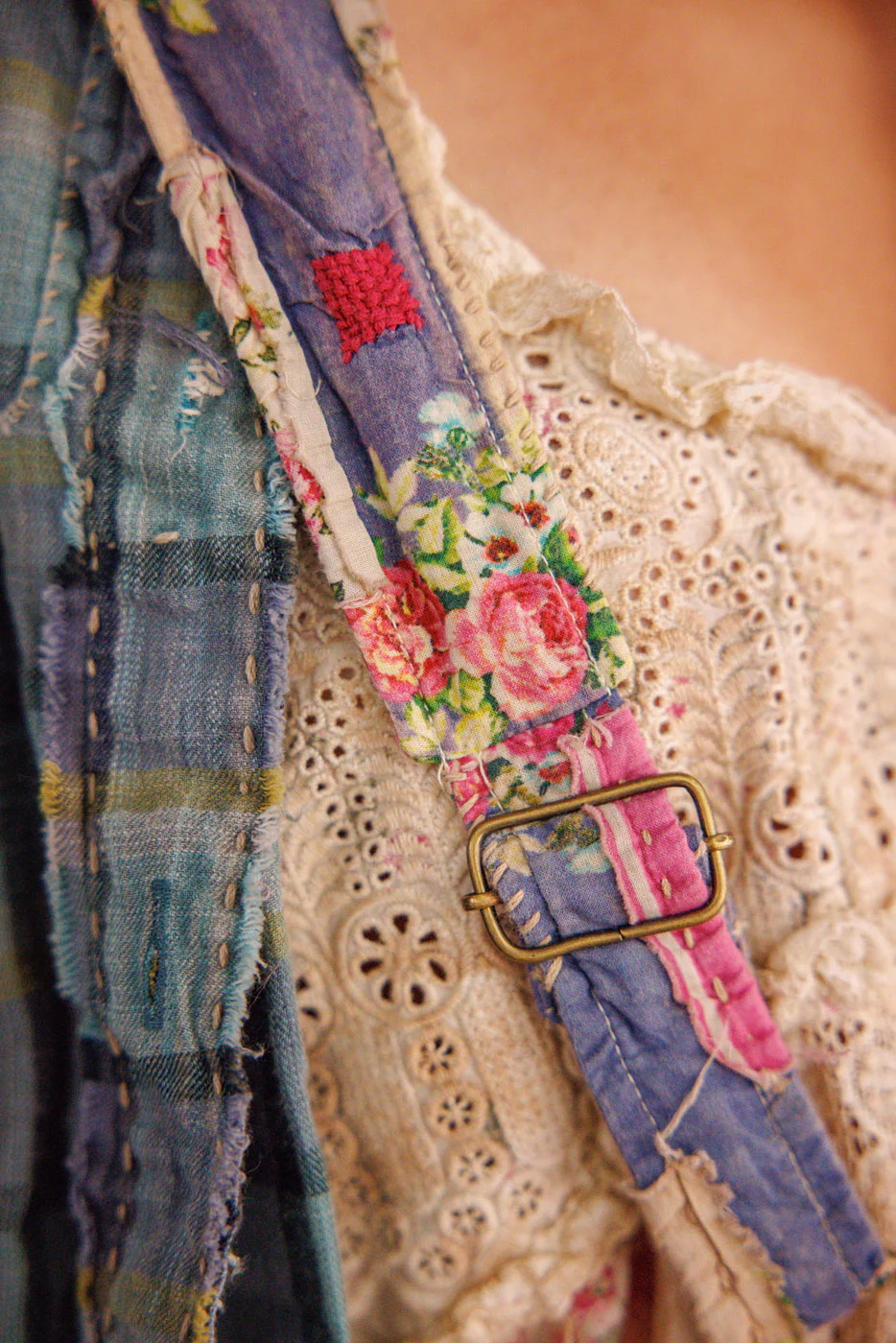 Embroidered Floral Shae Suspenders - Image 3