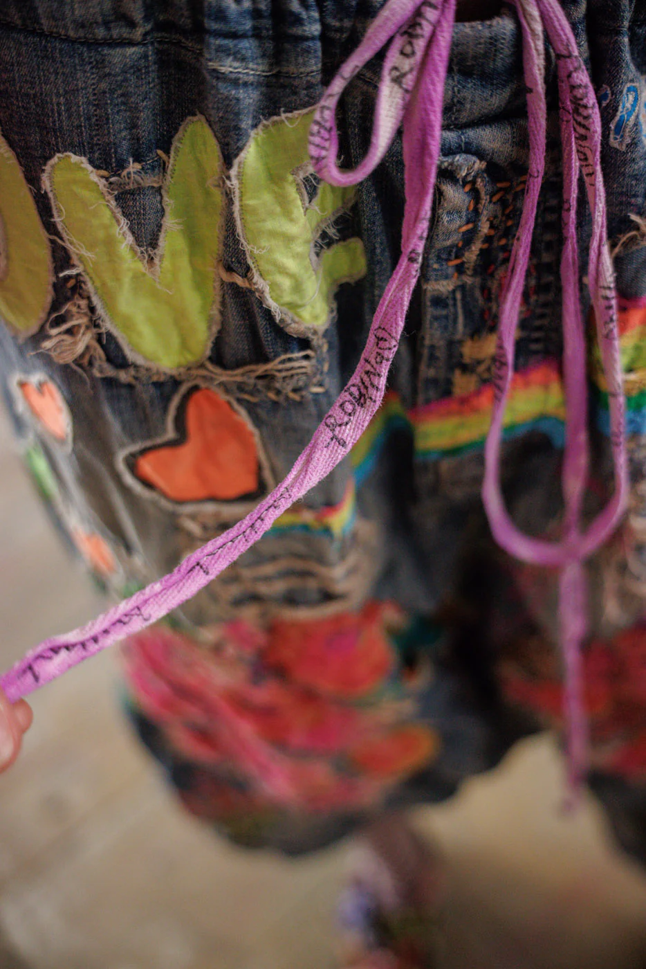 Embroidered Art Graphic Frankie Denims - Image 2