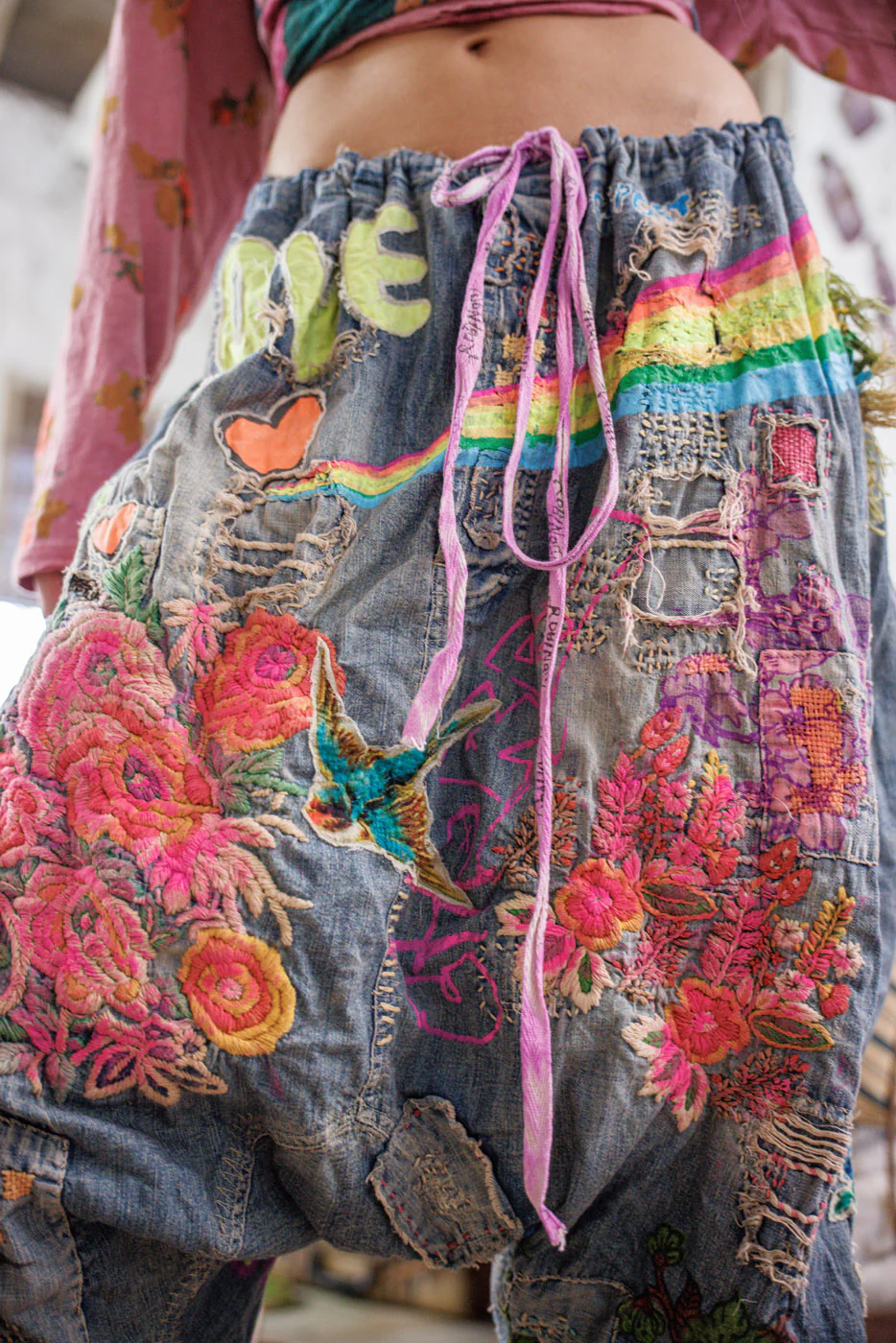 Embroidered Art Graphic Frankie Denims - Image 3