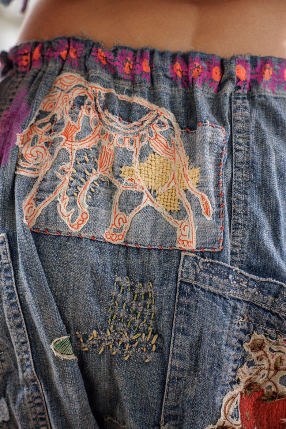 Embroidered Art Graphic Frankie Denims - Image 8