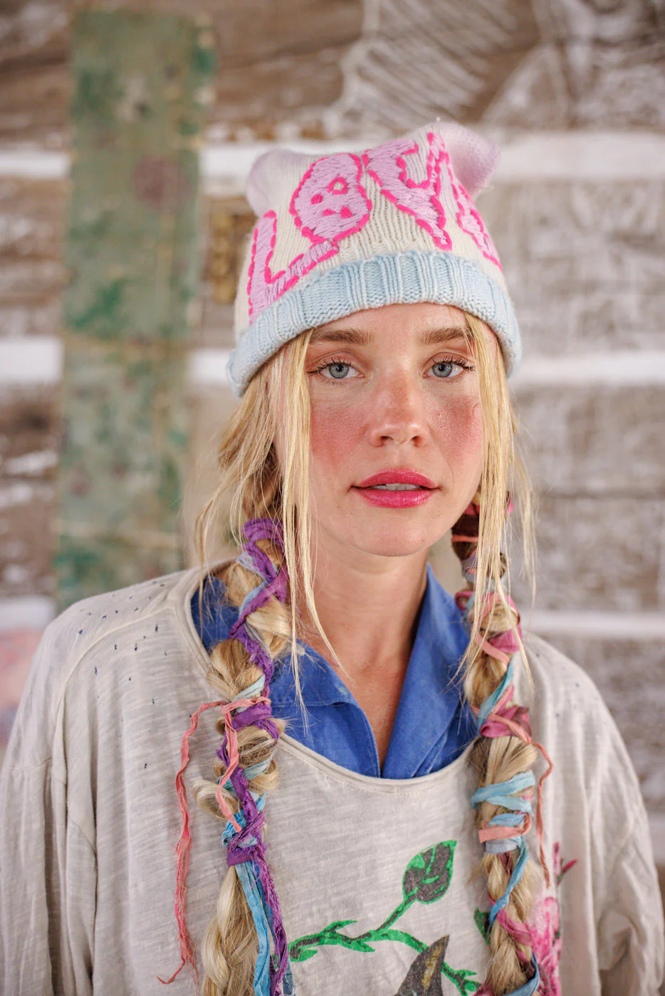 Embroidered Love Beanie - Image 3