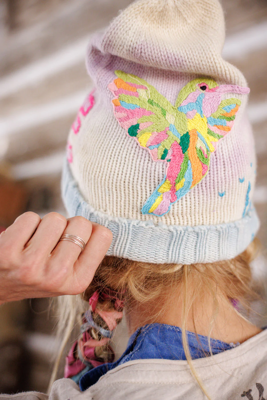 Embroidered Love Beanie - Image 5