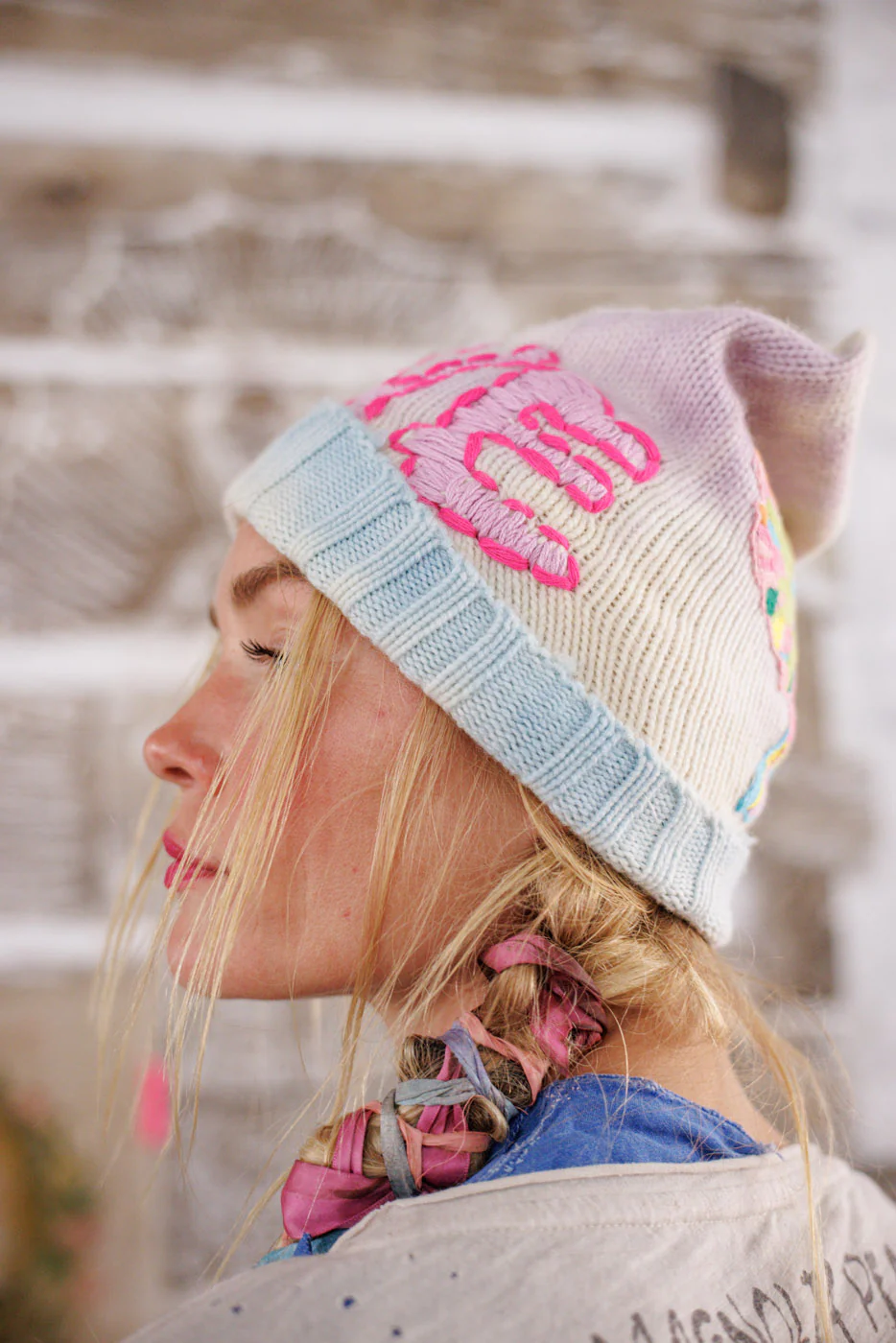 Embroidered Love Beanie - Image 6