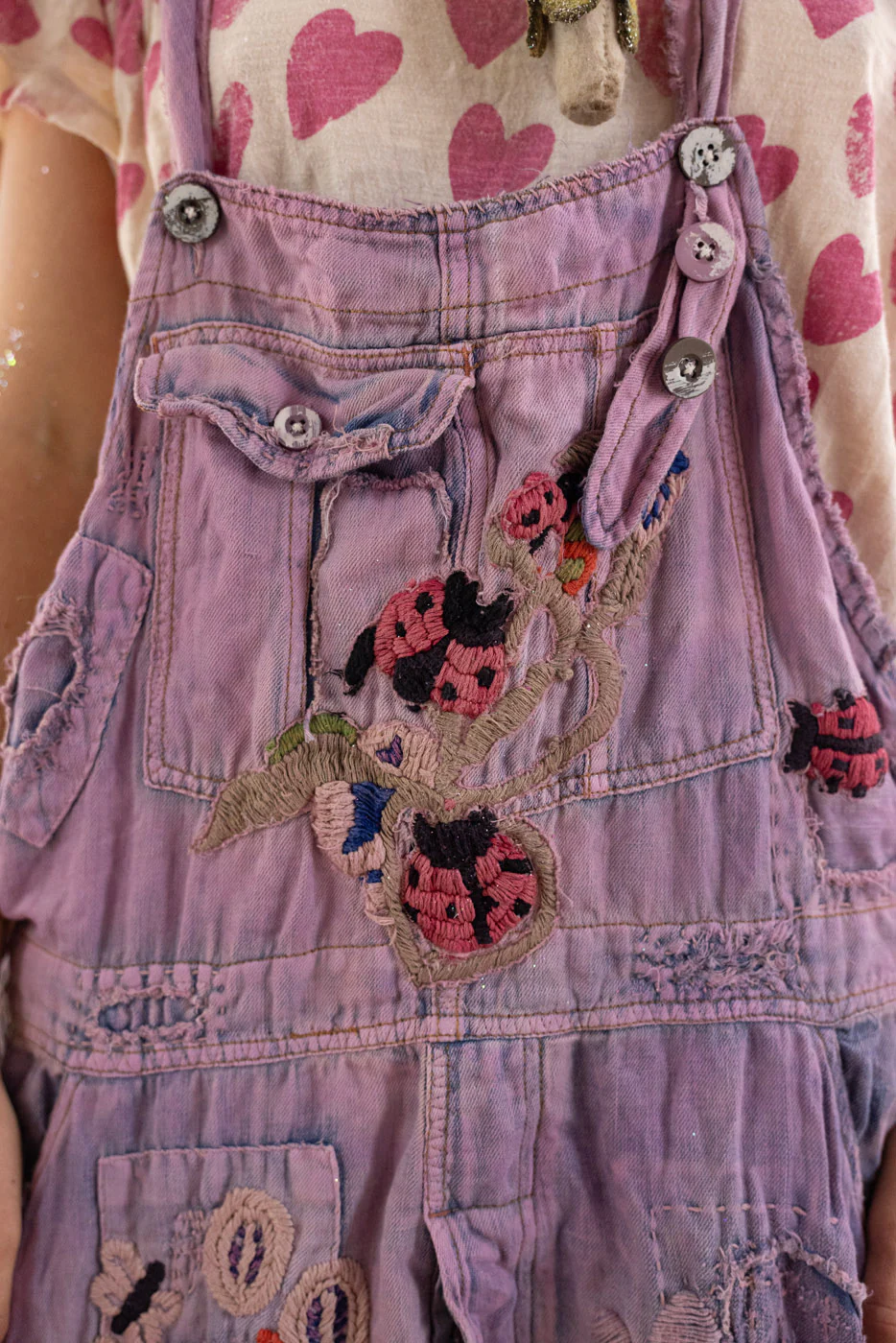 Embroidered Love Overalls - Image 4