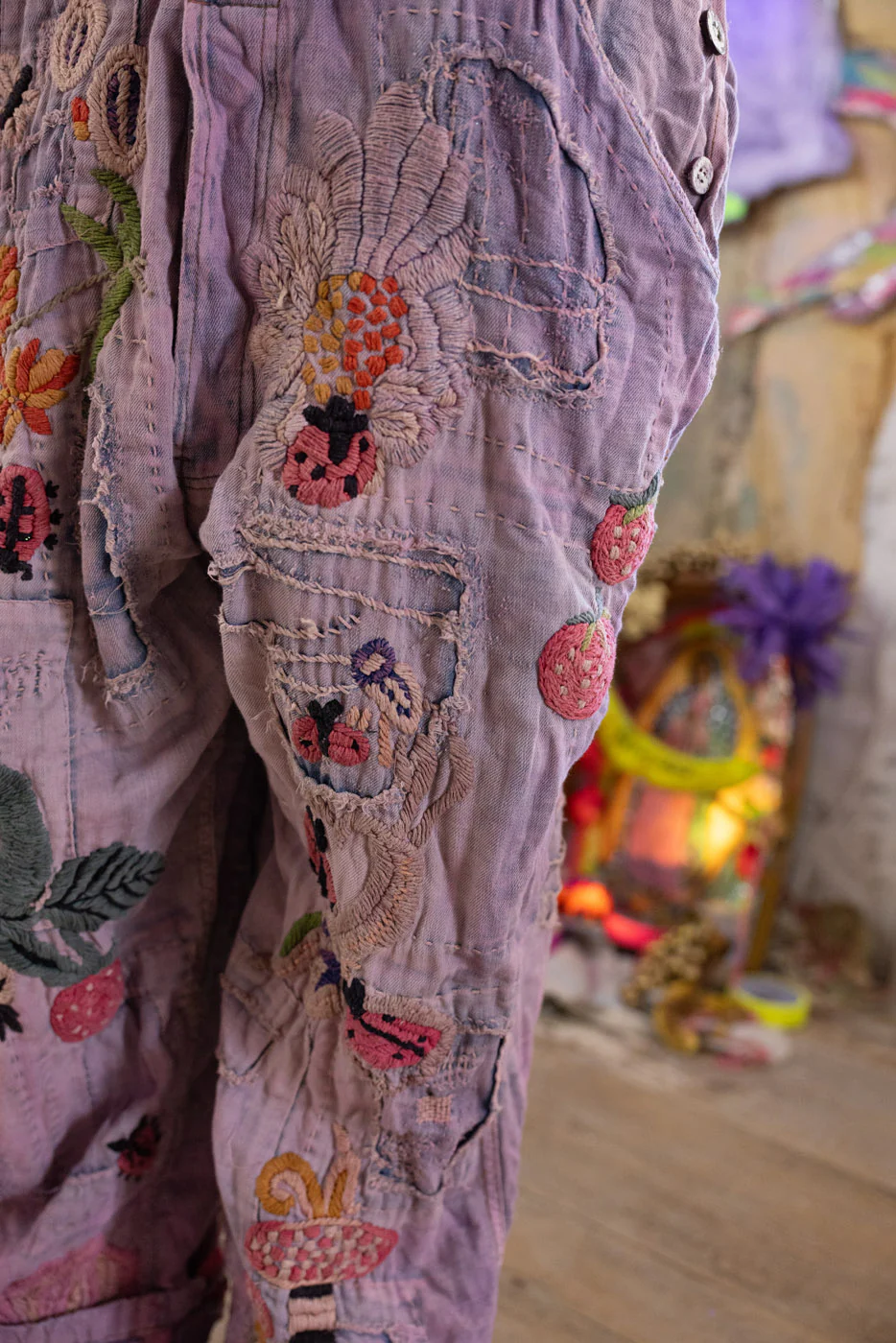 Embroidered Love Overalls - Image 5