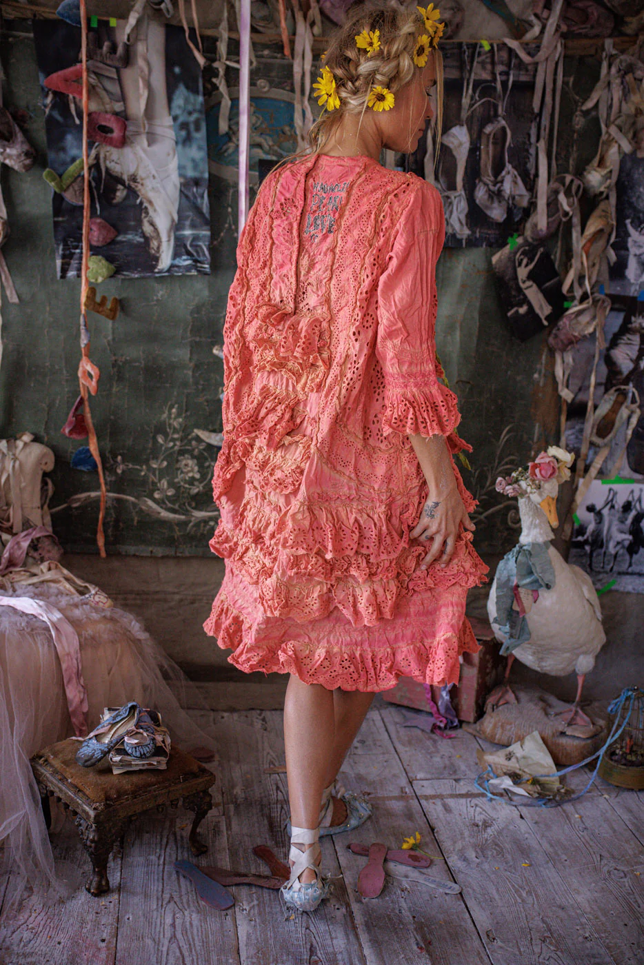 Eyelet Carmen Ruffle Dress - Image 6