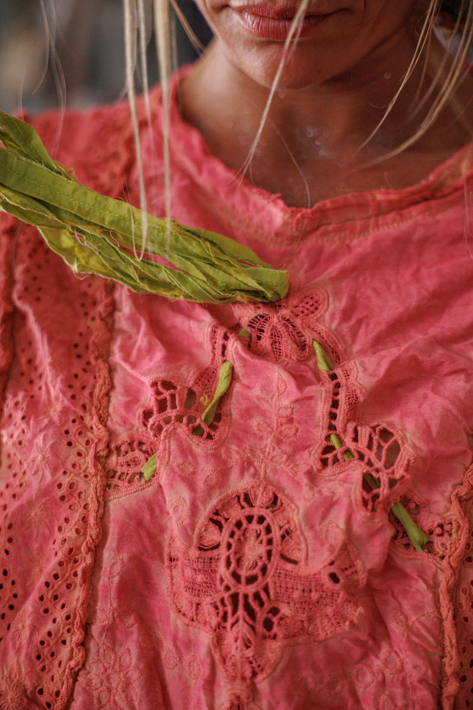 Eyelet Carmen Ruffle Dress - Image 9
