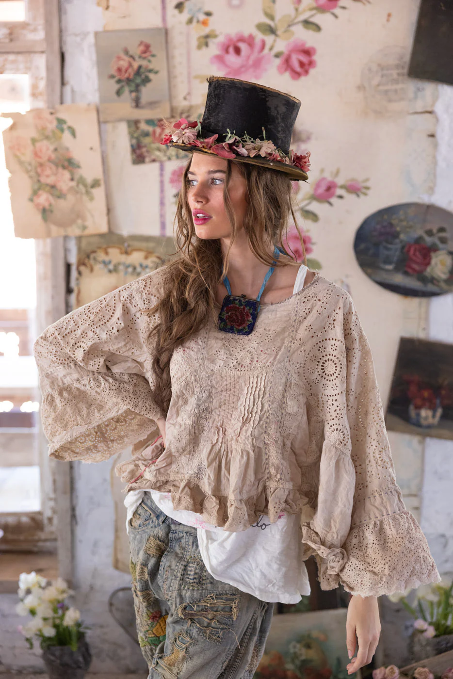 Eyelet Dea Blouse - Image 2