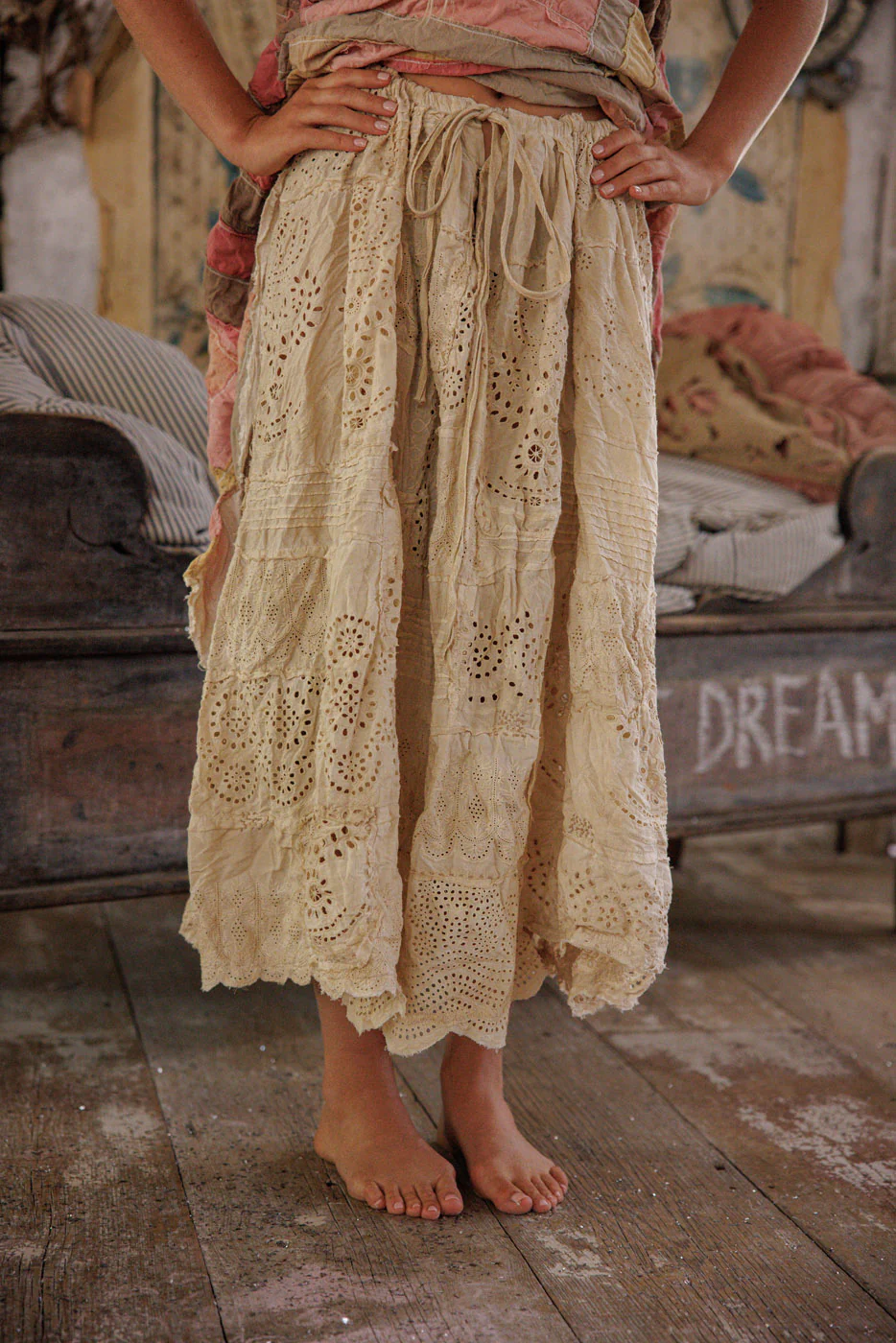 Eyelet Patchwork Pissarro Skirt - Image 3