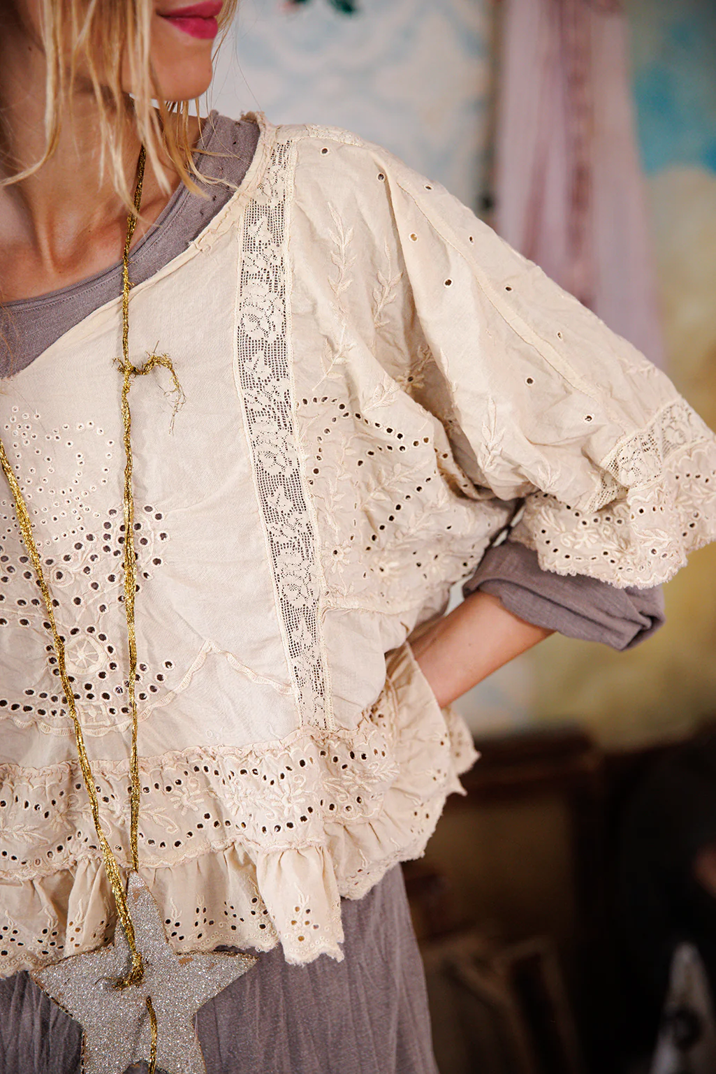 Eyelet Rosemary Blouse - Image 4