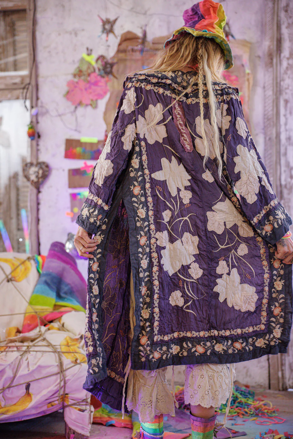 Floral Appliqué Danji Kimono - Image 4