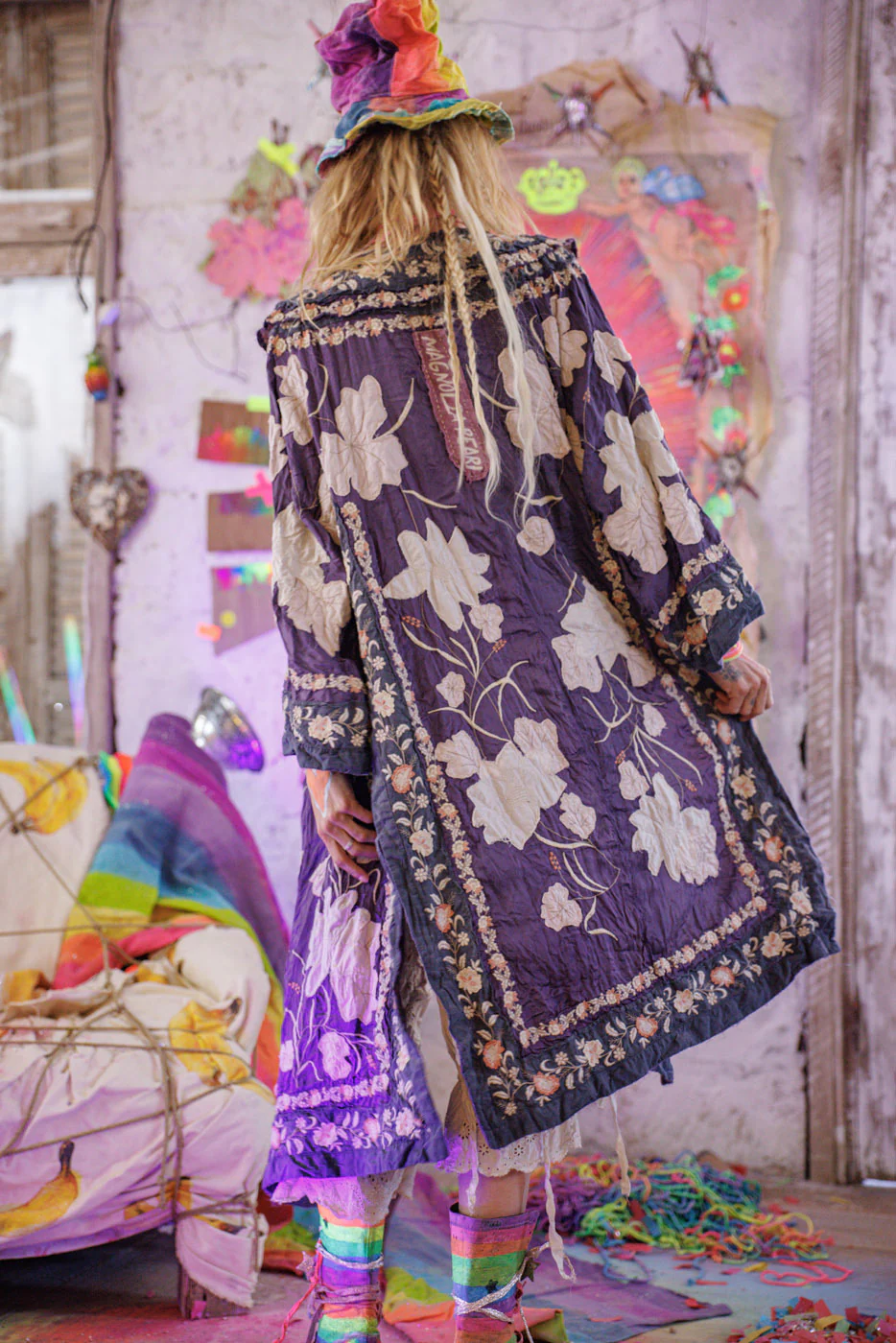 Floral Appliqué Danji Kimono - Image 5