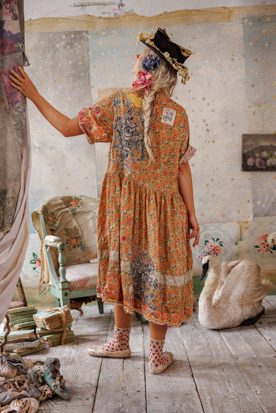 Floral Appliqué Taigi Dress - Image 7