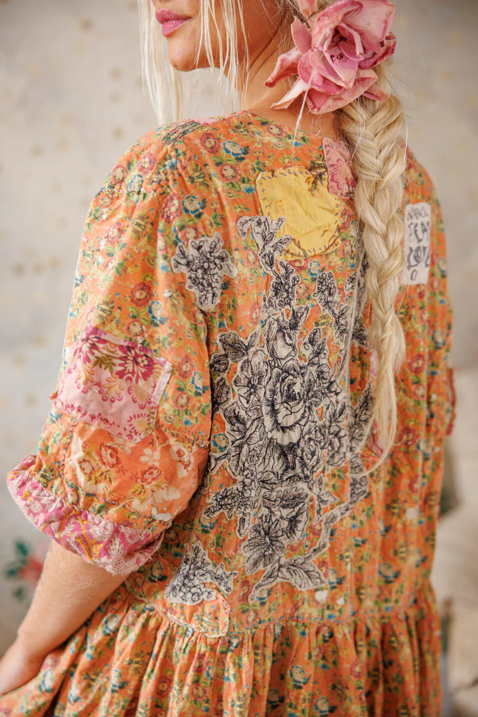 Floral Appliqué Taigi Dress - Image 8