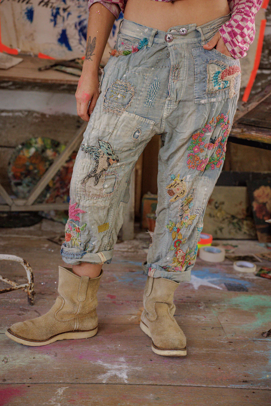 Floral Miner Denims