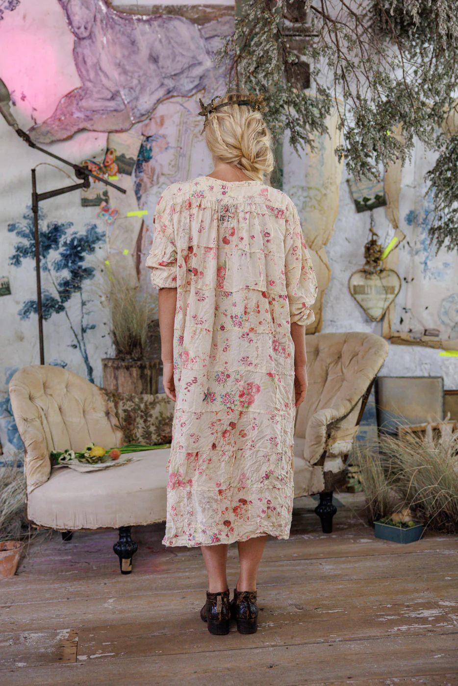 Floral Patchwork Prairie Dress - Image 9