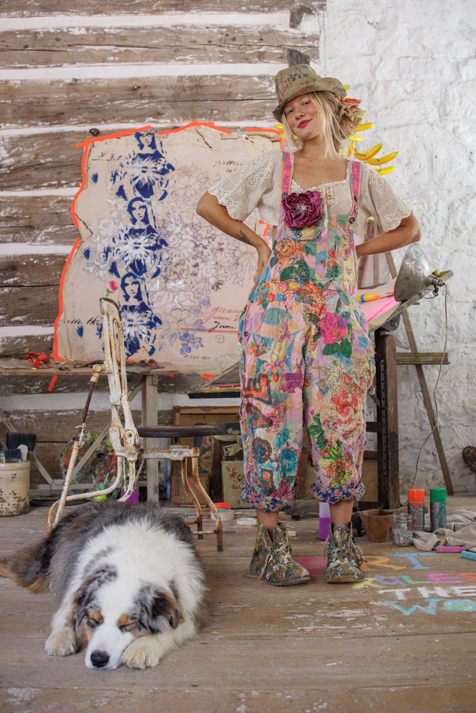 Graphic Love Overalls