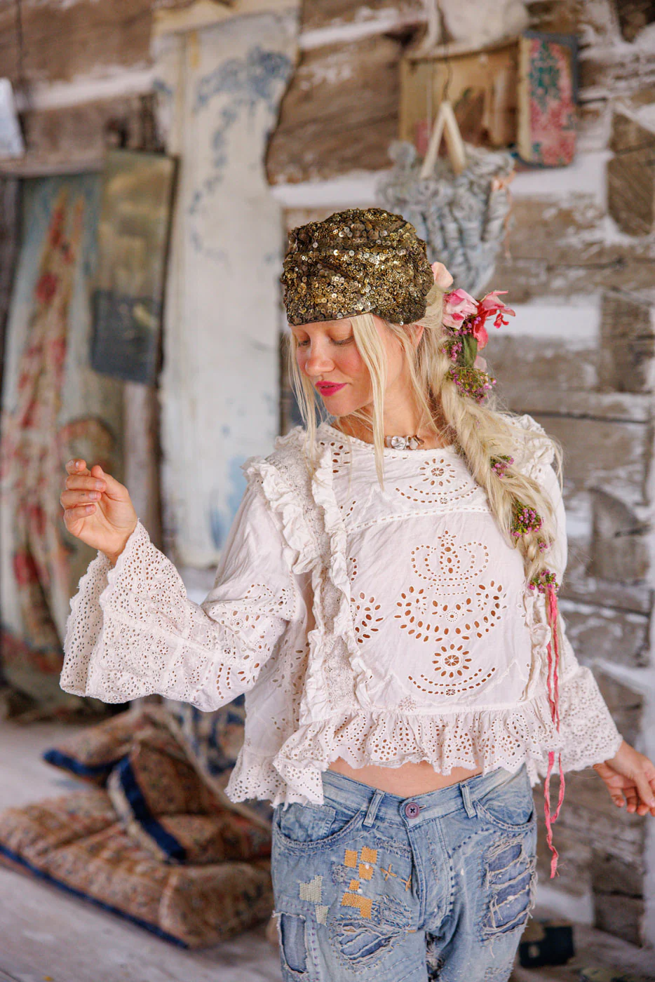Hermione Eyelet Blouse - Image 2