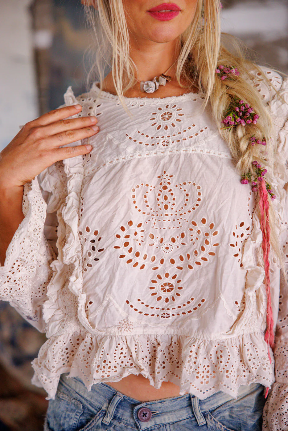 Hermione Eyelet Blouse - Image 4